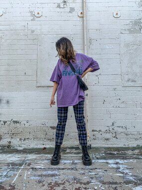 John Galt/Brandy Melville Blue Plaid Trousers